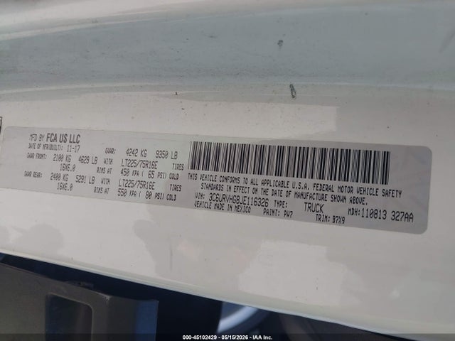 Ram Promaster High Roof 159 Wb