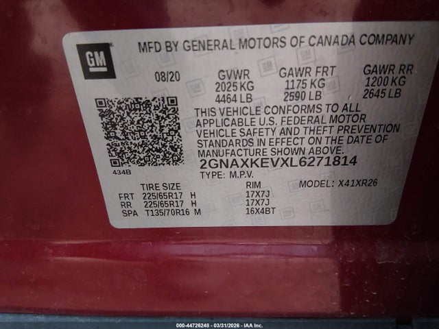 Chevrolet Equinox Fwd Lt 1.5l Turbo