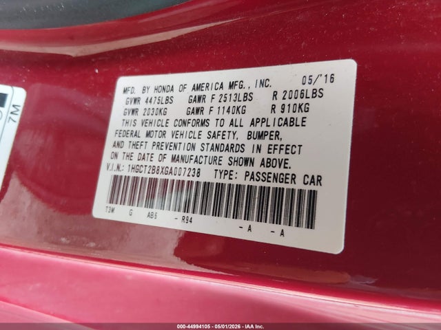 Honda Accord Ex-l V-6
