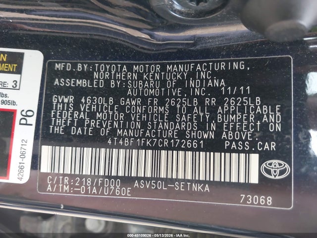 Toyota Camry Le