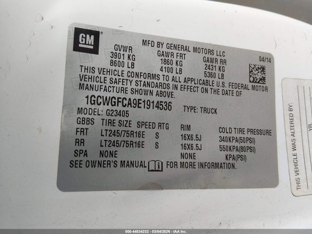 Chevrolet Express Work Van