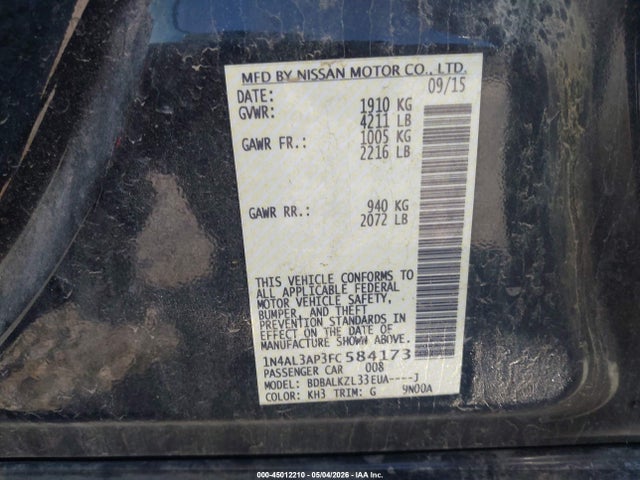 Nissan Altima 2.5 Sv
