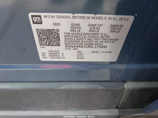 Chevrolet Equinox Fwd Lt