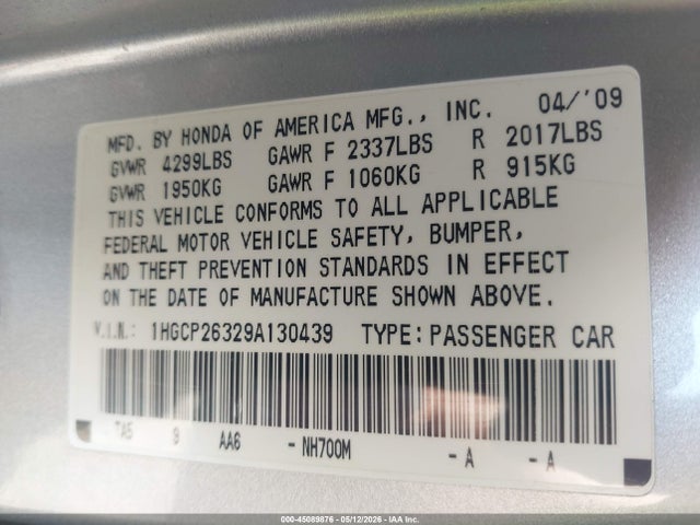 Honda Accord 2.4 Lx