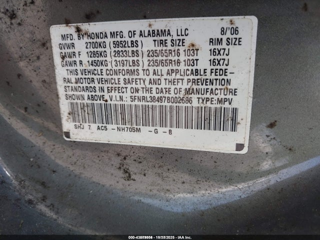 Honda Odyssey Ex