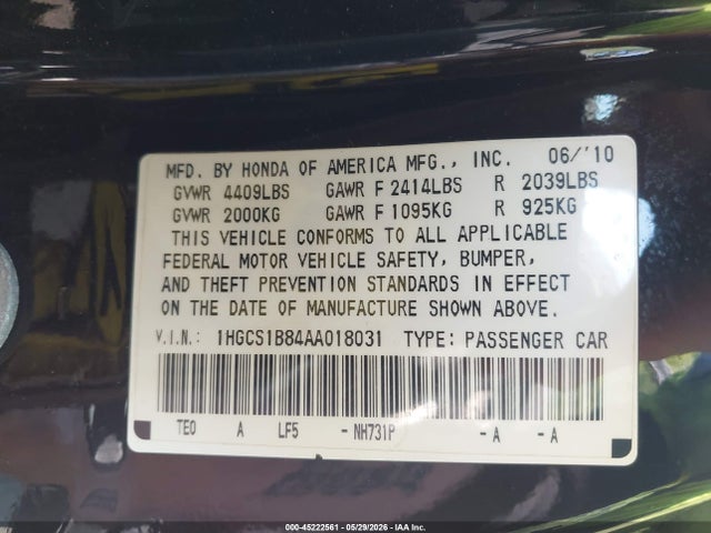 Honda Accord 2.4 Ex-l