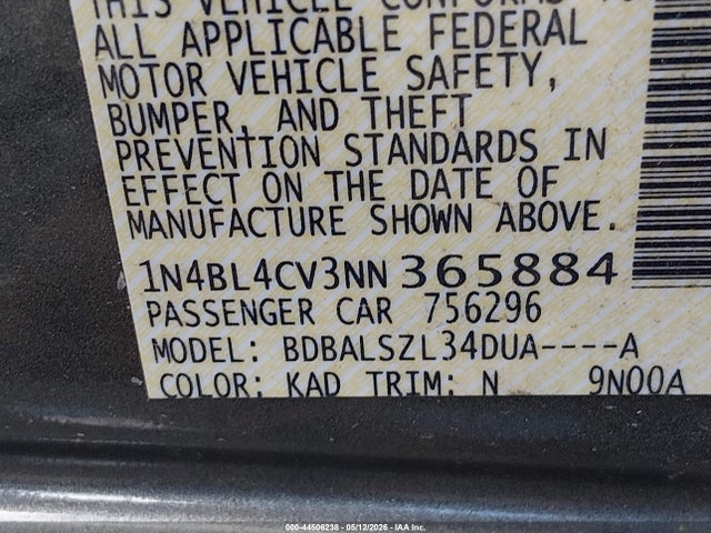 Nissan Altima Sr Fwd
