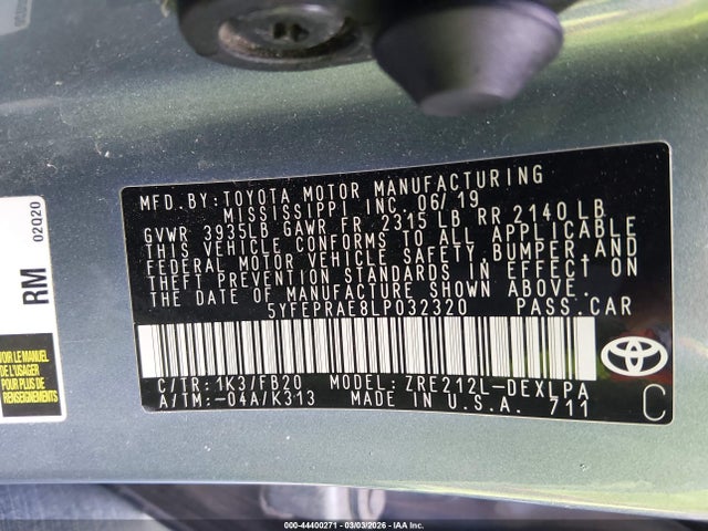 Toyota Corolla Le