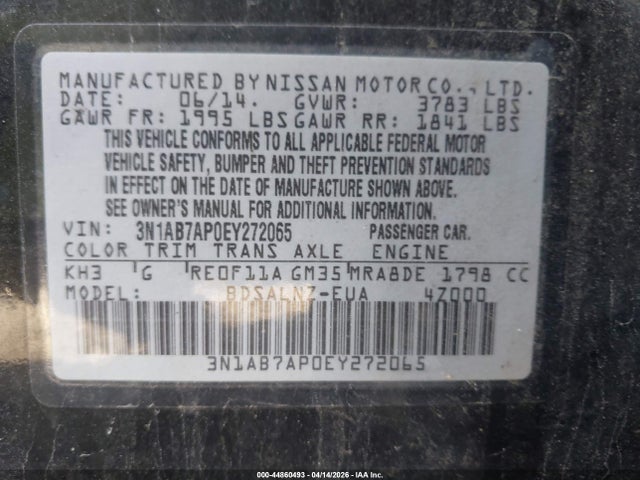 Nissan Sentra Fe+ Sv