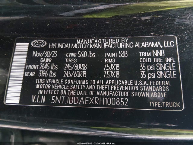 Hyundai SANTA CRUZ Sel