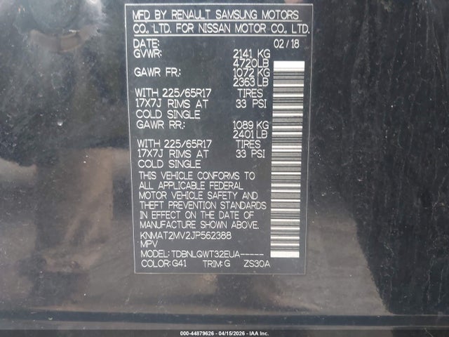 Nissan Rogue Sv