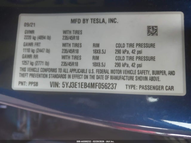 Tesla Model 3 Long Range Dual Motor All-wheel Drive