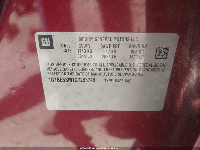 Chevrolet Cruze Lt Auto