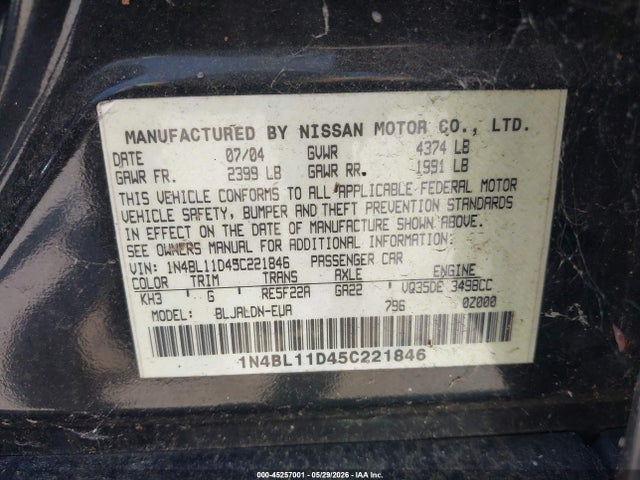 Nissan Altima 3.5 Sl