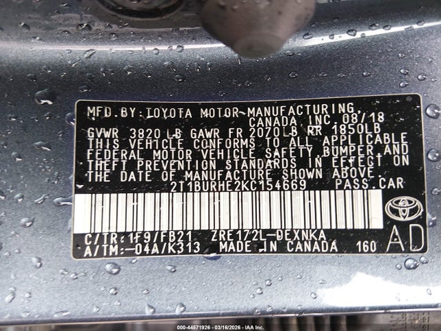 Toyota Corolla Le