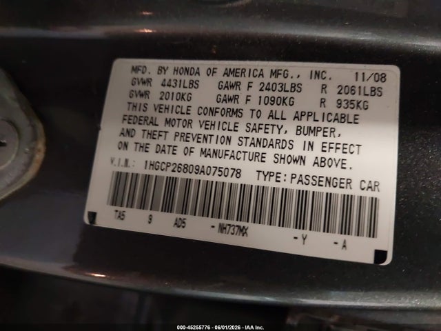 Honda Accord 2.4 Ex-l