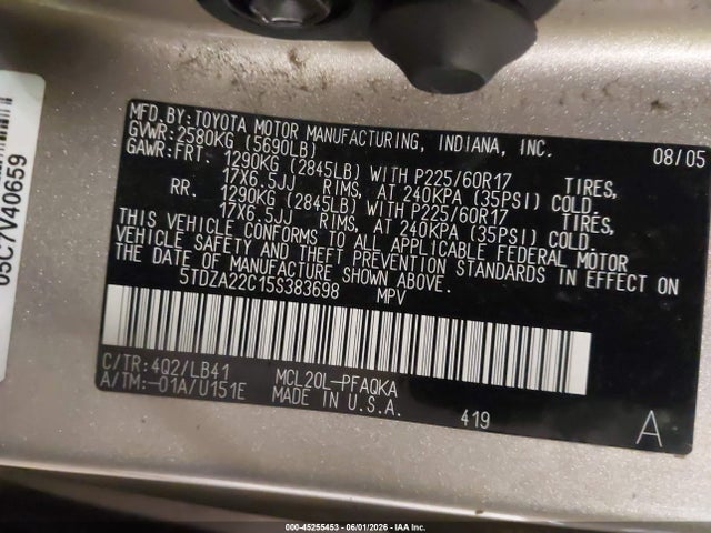 Toyota Sienna Xle Limited