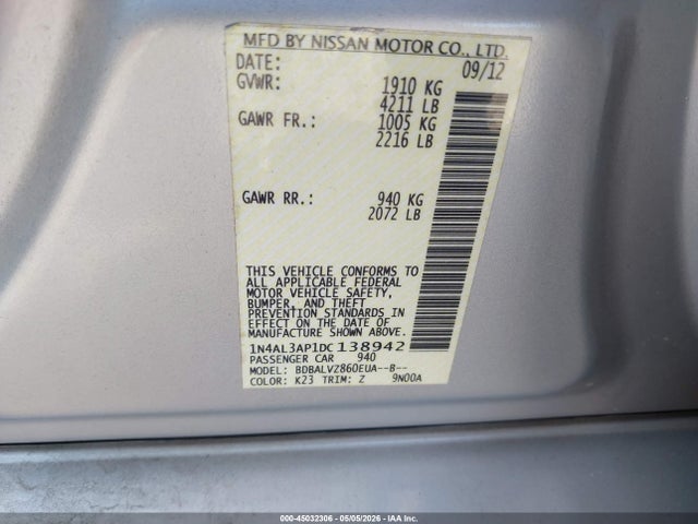Nissan Altima 2.5 Sl