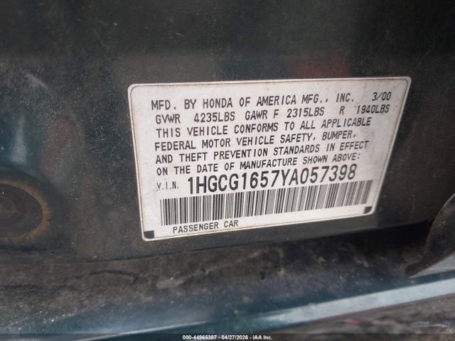 Honda Accord 3.0 Ex