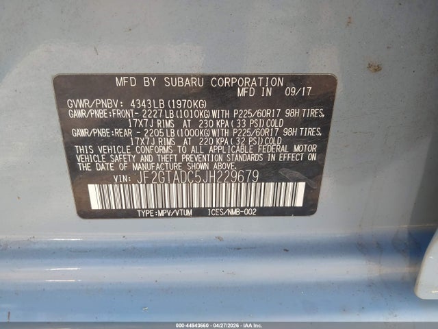 Subaru Crosstrek 2.0i Premium
