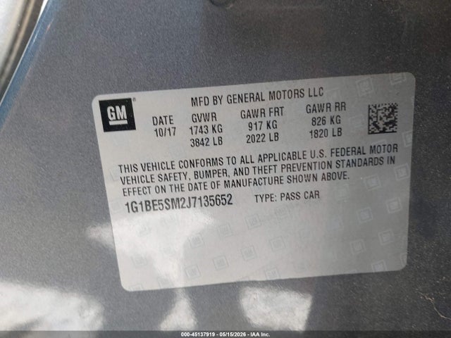 Chevrolet Cruze Lt Auto