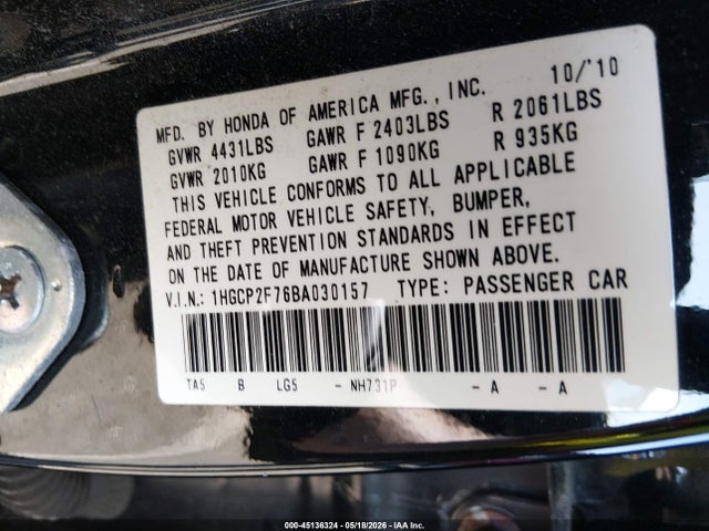 Honda Accord 2.4 Ex