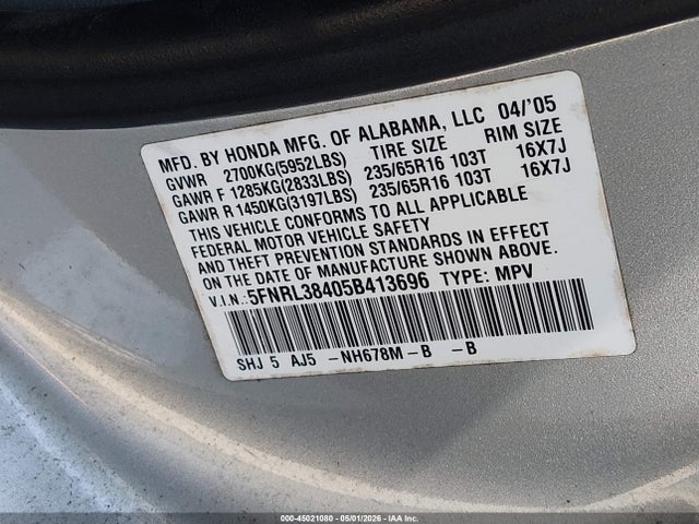 Honda Odyssey Ex