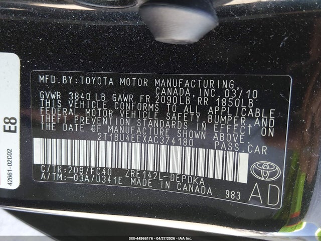 Toyota Corolla Le
