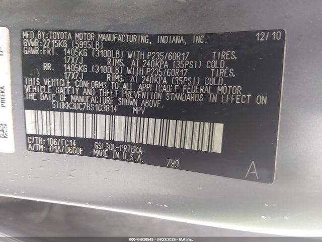 Toyota Sienna Le V6
