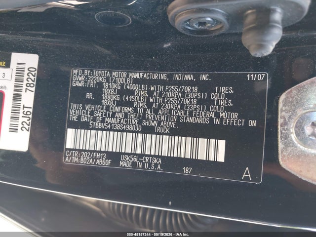 Toyota Tundra Base 5.7l V8