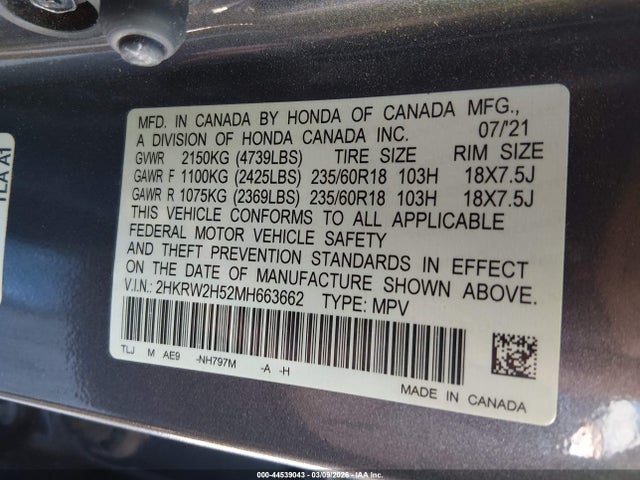 Honda CR-V Awd Ex