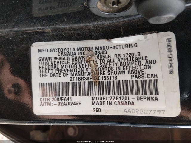 Toyota Corolla Le