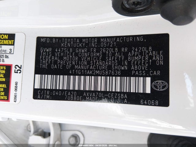 Toyota Camry Se