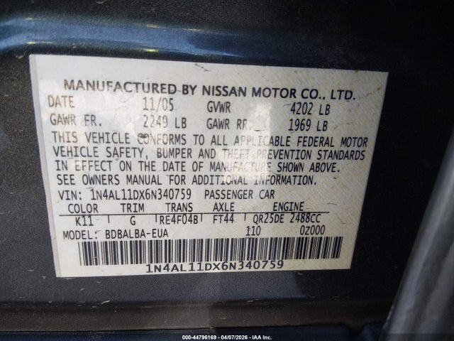 Nissan Altima 2.5 S
