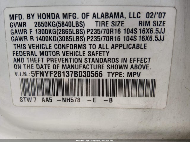 Honda Pilot Lx
