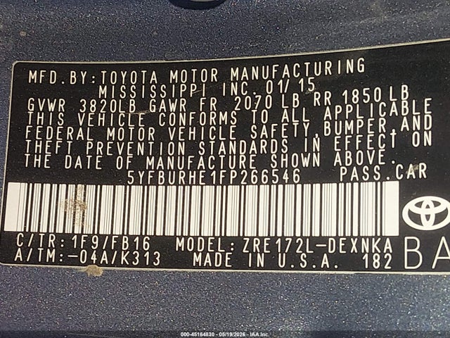 Toyota Corolla Le