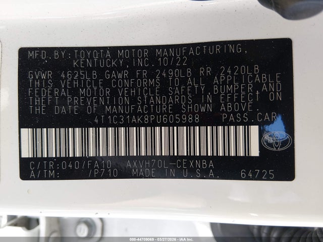 Toyota Camry Le Hybrid