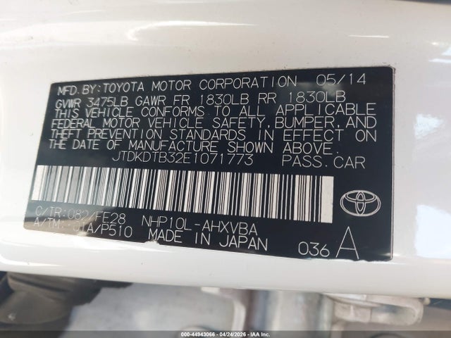 Toyota Prius c One