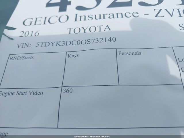 Toyota Sienna Xle 8 Passenger