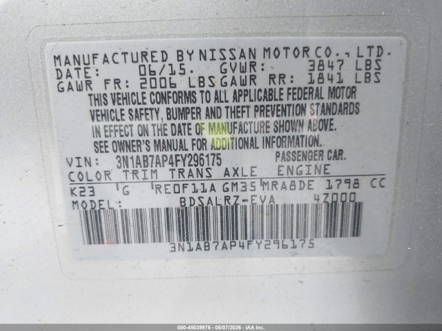 Nissan Sentra Sr