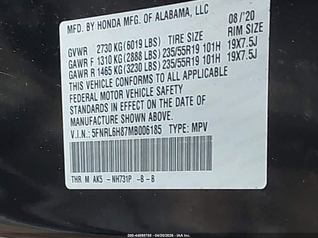 Honda Odyssey Touring
