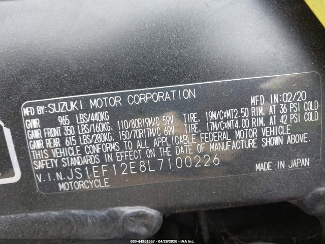 Suzuki Dl1050 Rc