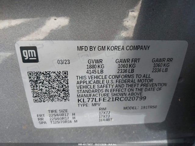 Chevrolet Trax Fwd Sp