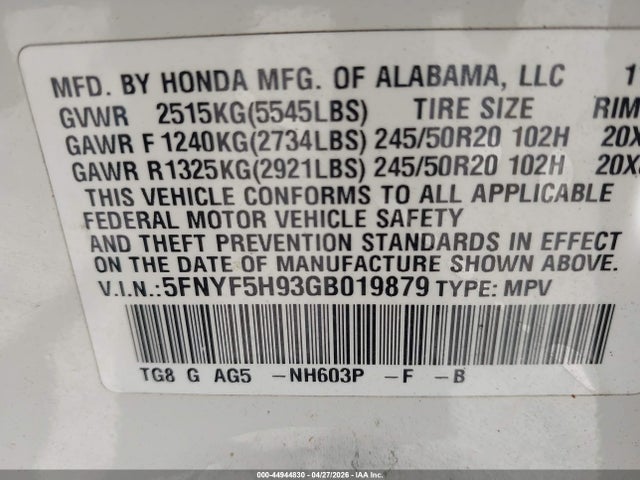 Honda Pilot Touring