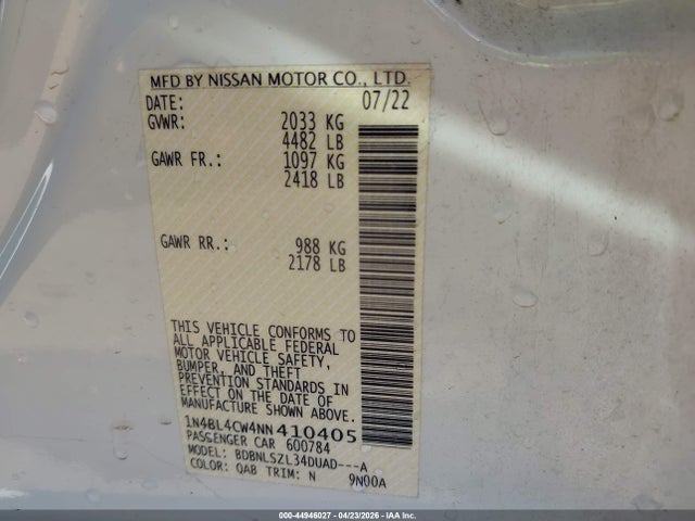 Nissan Altima Sr Intelligent Awd