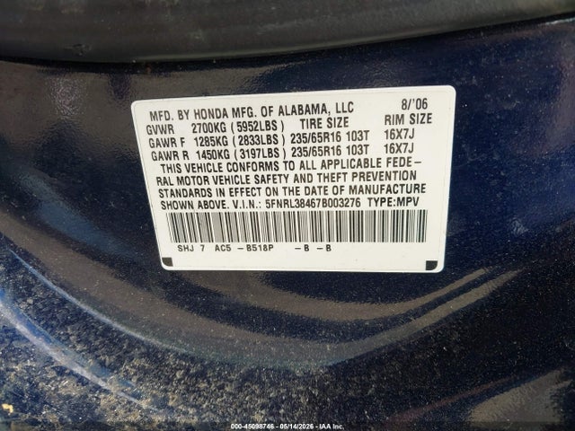 Honda Odyssey Ex
