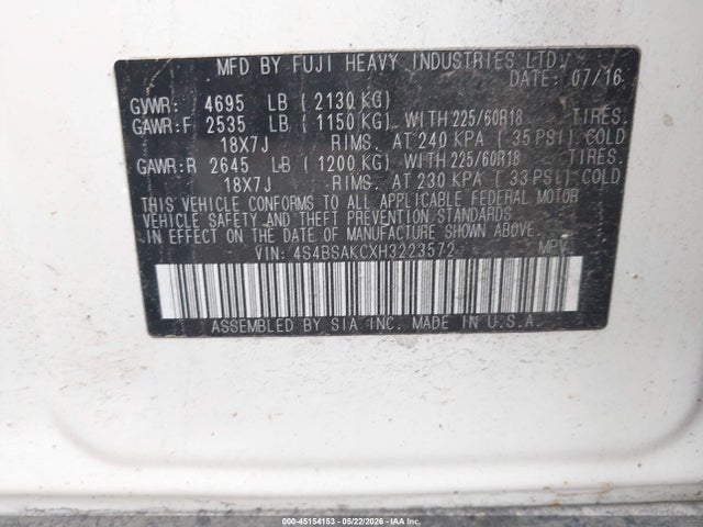 Subaru Outback 2.5i Limited