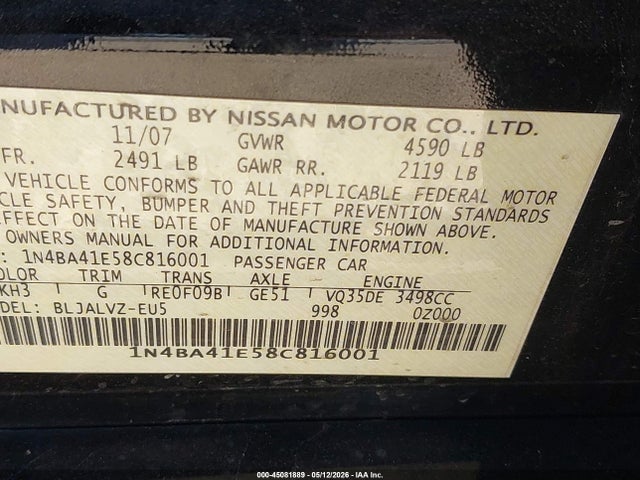 Nissan Maxima 3.5 Se