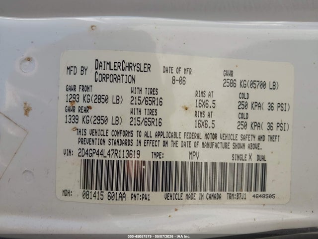 Dodge Grand Caravan Sxt