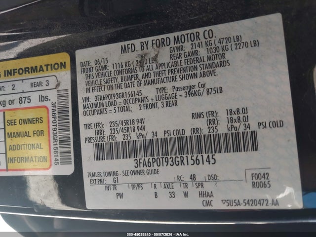 Ford Fusion Se
